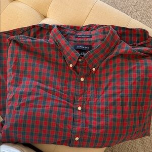 Lands' End Men's Plaid Button-Down Shirt